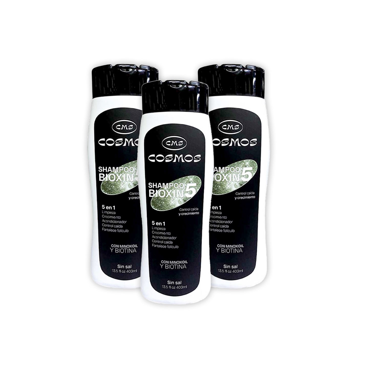 Shampoo Anticaída Masculino CMS Cosmos Bioxin 5 PAGA 2 LLEVA 3