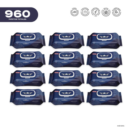 Pack x 12 Pañitos Húmedos Marvel Cosmos Capitán America