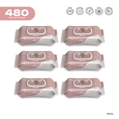 Pack x 6 Pañitos Húmedos Disney Cosmos Minnie Dama