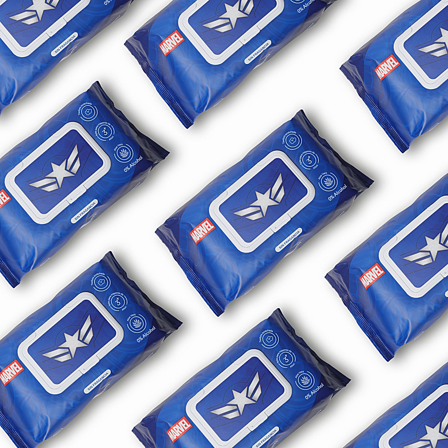 Pack x 12 Pañitos Húmedos Marvel Cosmos Capitán America