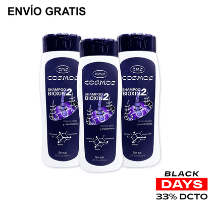 Shampoo Anticaída Femenino CMS Cosmos Bioxin 2 PAGA 2 LLEVA 3