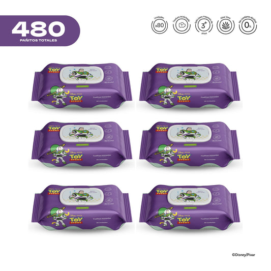 Pack x 6 Pañitos Húmedos Pixar Toy Story Niños Buzz Lightyear